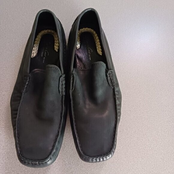 Kenneth Cole Drive Home Black Square Toe Leather Moccasins Loafers Men\'s 9.5 M main image 4